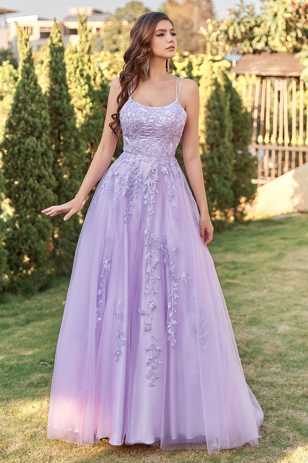 Women's Purple Tulle Prom Dress with Appliques U.S. Warehouse Stock Clearance - Only $59.9 sold by Zapaka