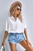 White Button Women Blouse with Sleeves sold by Zapaka