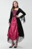 Gothic Burgundy Halloween Dress with Criss Cross Lace sold by Zapaka