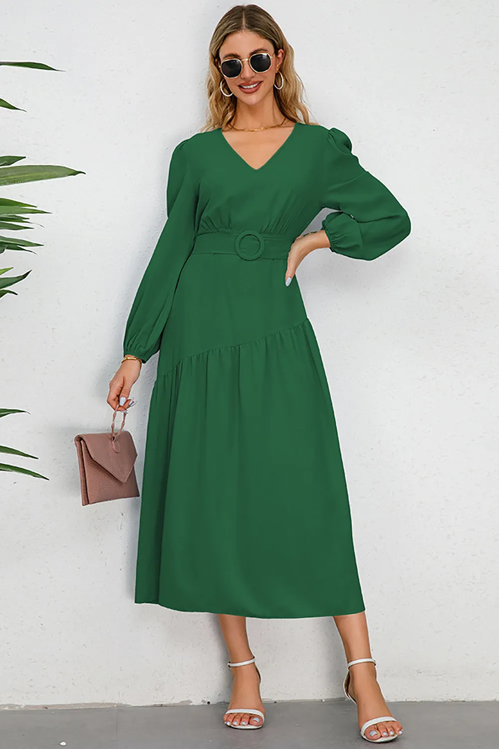 A-Line Long Sleeves Black Casual Dress sold by Zapaka product image thumbnail 4