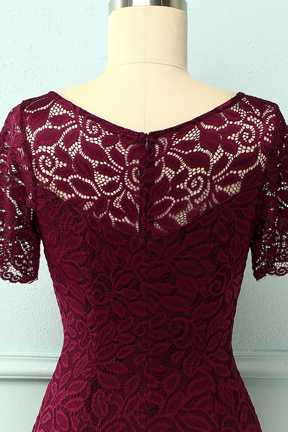 Burgundy Bodycon Formal Dress sold by Zapaka product image thumbnail 5