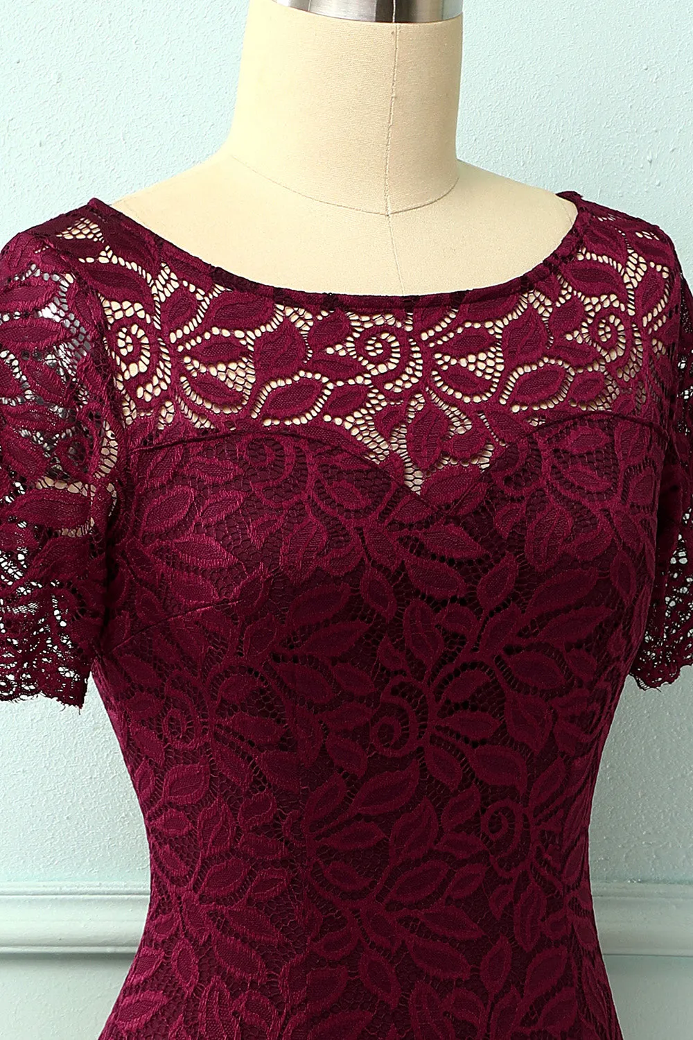 Burgundy Bodycon Formal Dress sold by Zapaka product image thumbnail 3