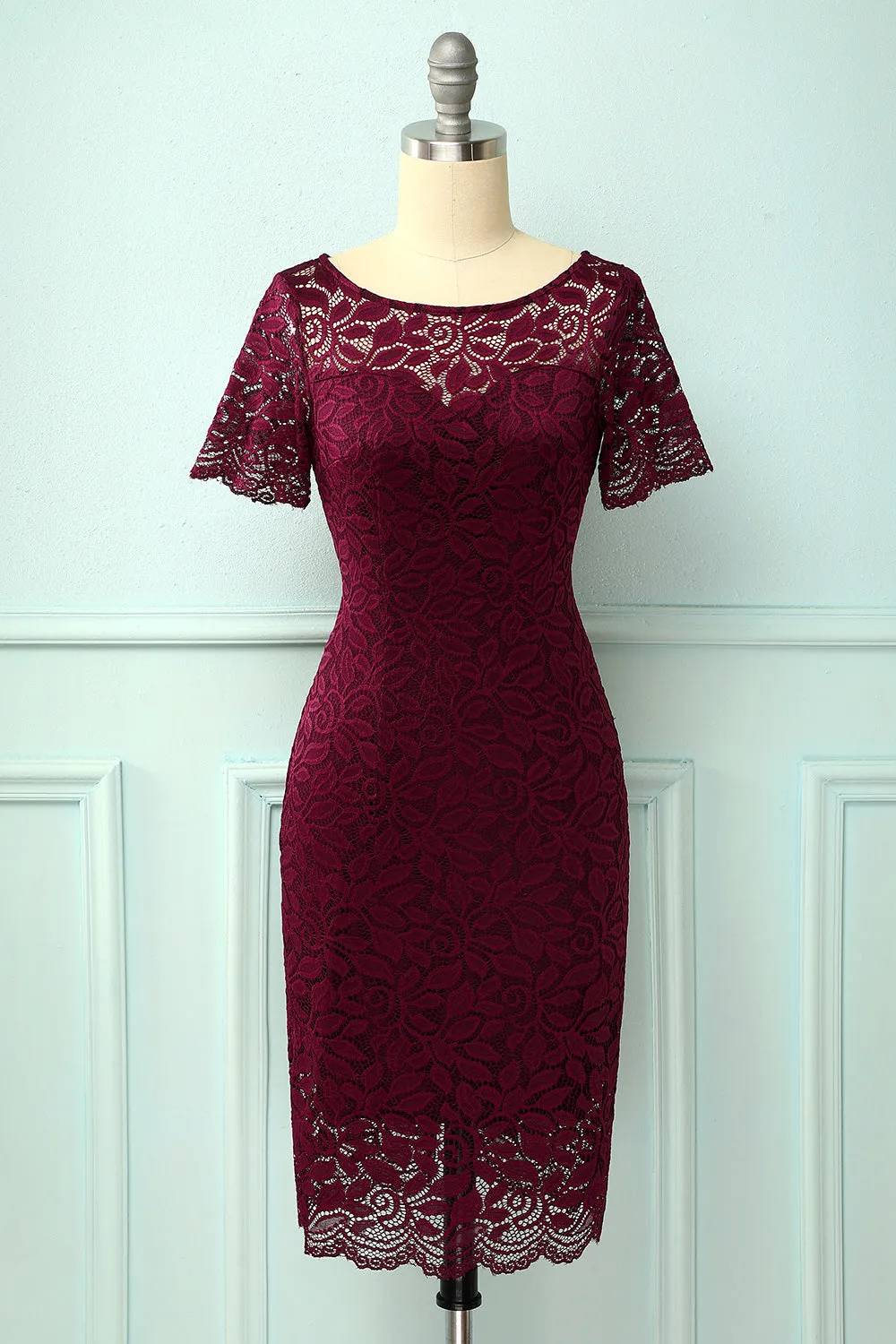 Burgundy Bodycon Formal Dress sold by Zapaka