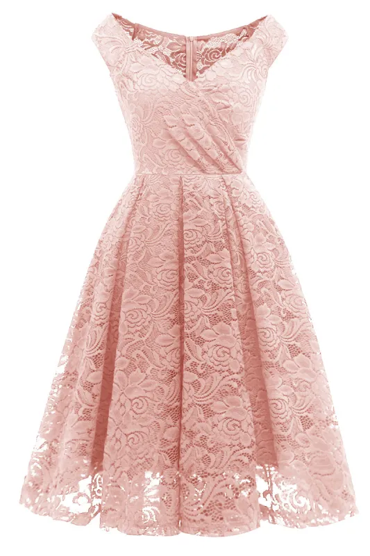 Blush Vintage Lace Party Dress sold by Zapaka