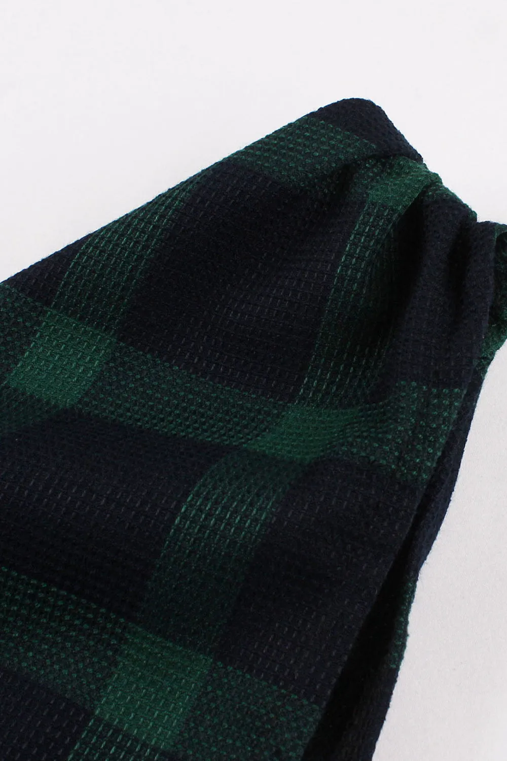 Green Plaid 1950s Swing Dress with Belt sold by Zapaka product image thumbnail 3