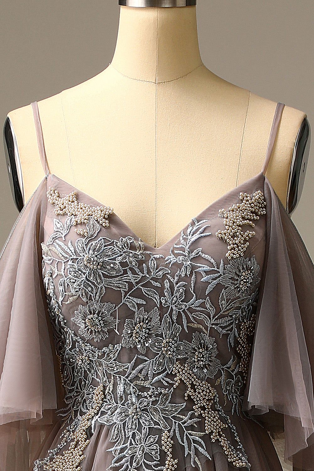 Grey Appliques Prom Dress sold by Zapaka product image thumbnail 3