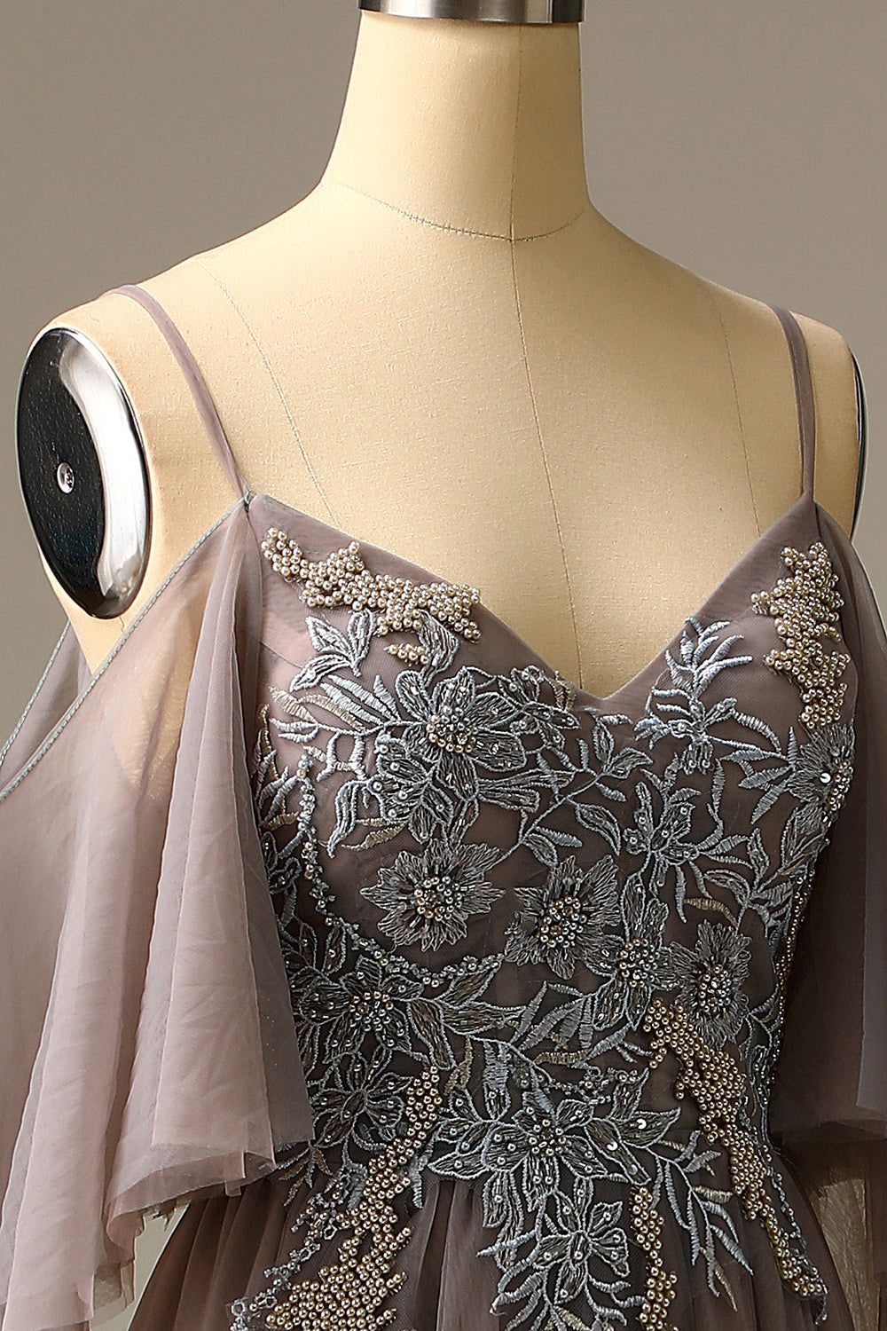 Grey Appliques Prom Dress sold by Zapaka product image thumbnail 4