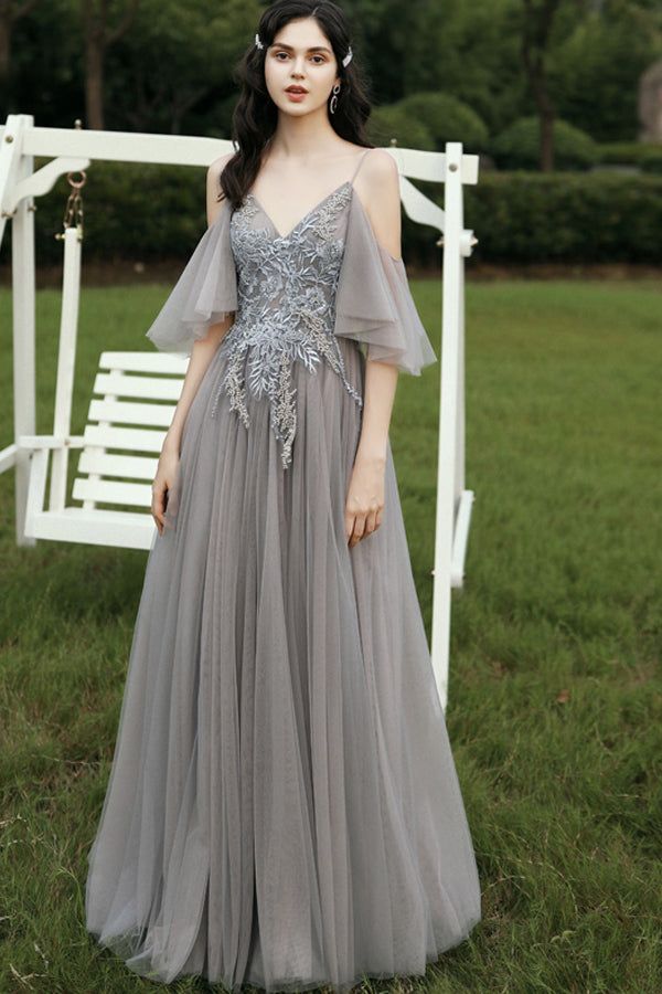 Grey Appliques Prom Dress sold by Zapaka product image thumbnail 2