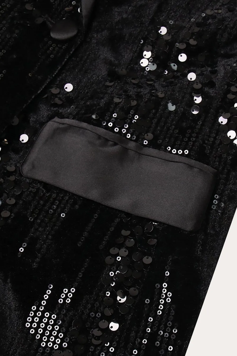 Glitter Black Sequins Women Prom Homecoming Blazer with Feathers sold by Zapaka product image thumbnail 5