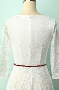 White Lace Midi Dress sold by Zapaka