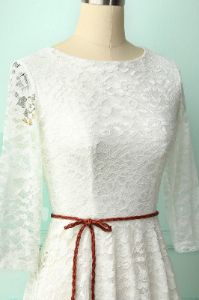 White Lace Midi Dress sold by Zapaka