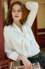 White Silk Button Down Women Blouse sold by Zapaka