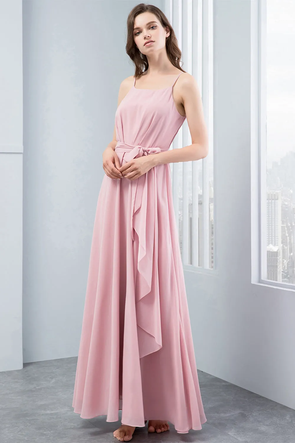 Blush Bridesmaid Dress with Bowknot sold by Zapaka product image thumbnail 4