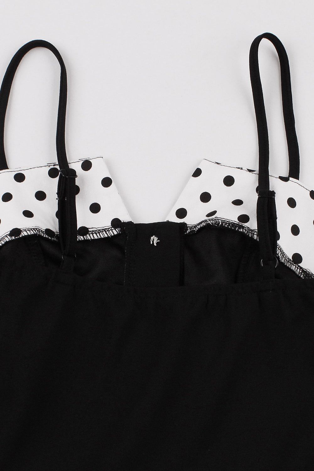 Spaghetti Straps Black 1960s Pencil Dress with Button sold by Zapaka product image thumbnail 4