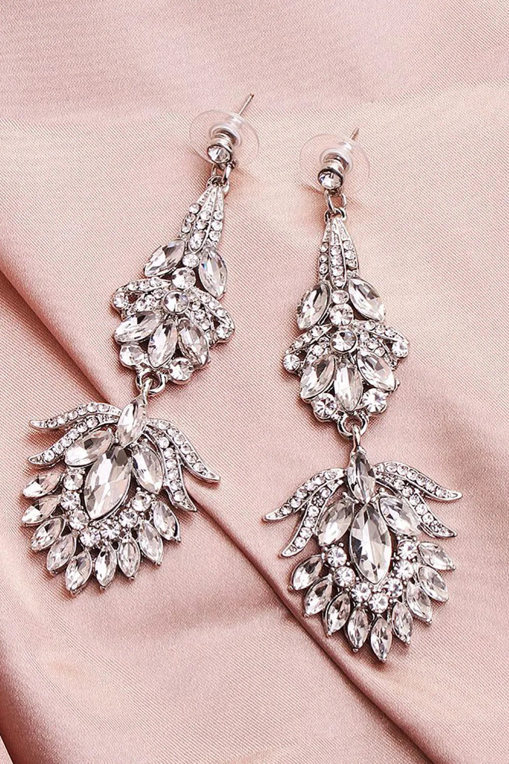 Simple Rhinestone Bridal Earrings sold by Zapaka product image thumbnail 5