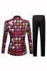 Purple Colorful Shawl Lapel 2 Piece Men's Prom Suits sold by Zapaka