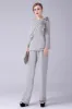 Silver 2 Pieces Chiffon Mother of the Bride Pant Suits sold by Zapaka