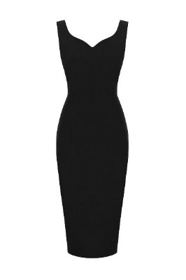 Black Bodycon 1960s Dress sold by Zapaka