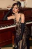 Sequins V-neck Long 1920s Dress sold by Zapaka