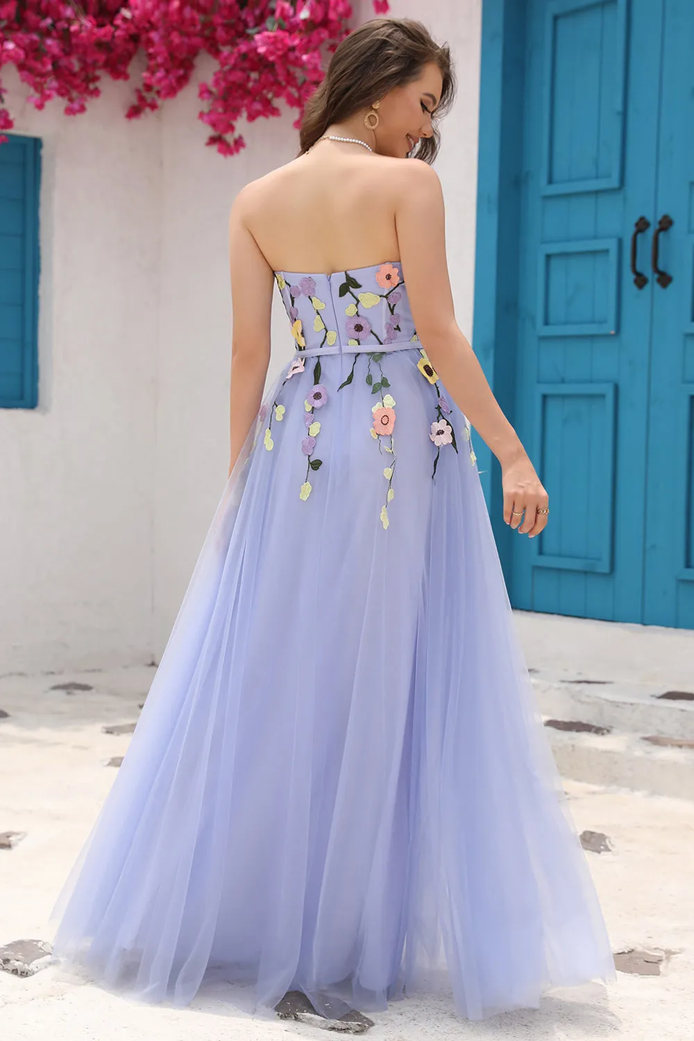 Lavender A Line Sweetheart Prom Dress with Appliques sold by Zapaka product image thumbnail 2
