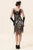 Silver Fringed Sequins Glitter Flapper Dress with 20s Accessories Set sold by Zapaka