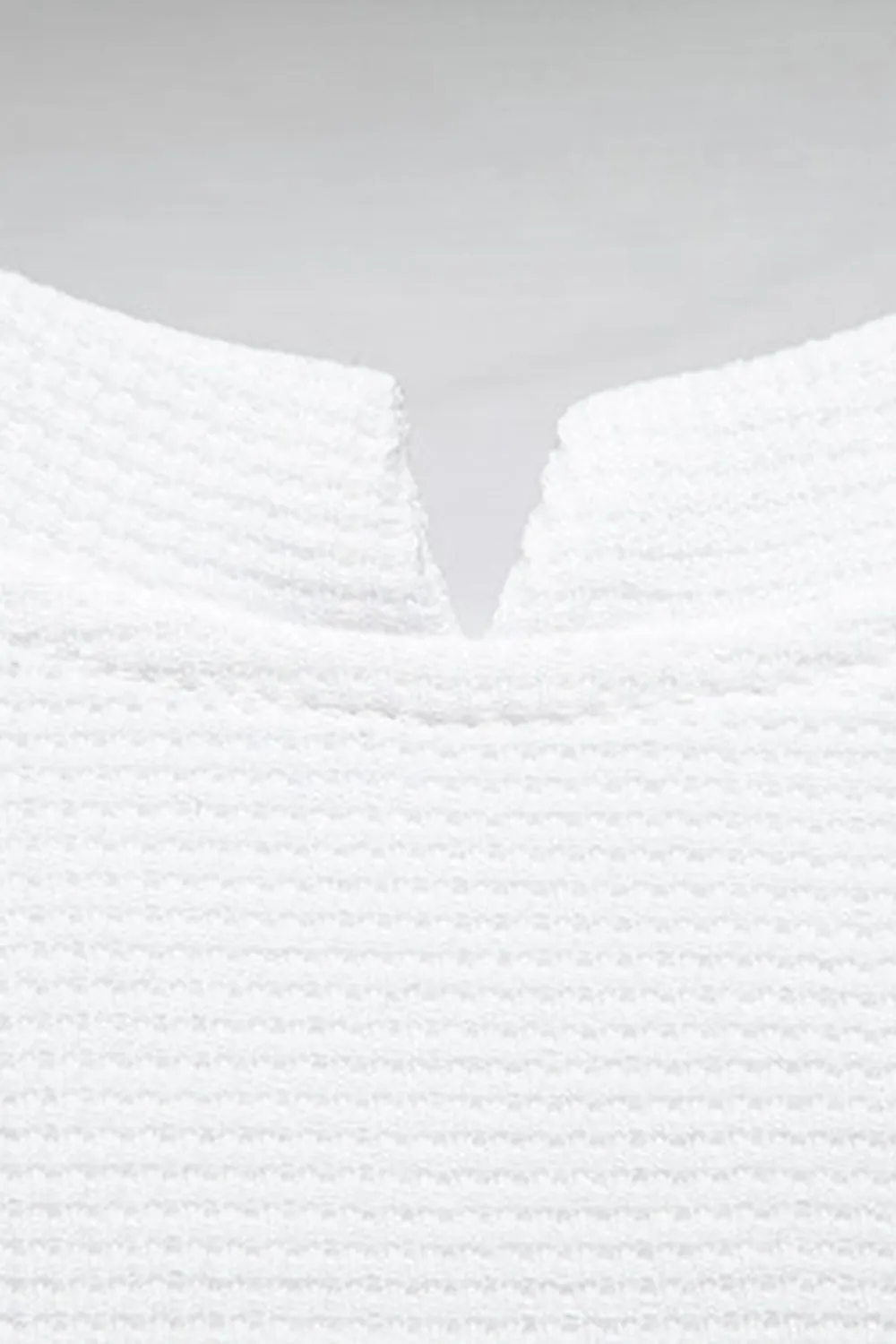 White Knit Cotton Crewneck Short Sleeves Men's Shirt sold by Zapaka product image thumbnail 4