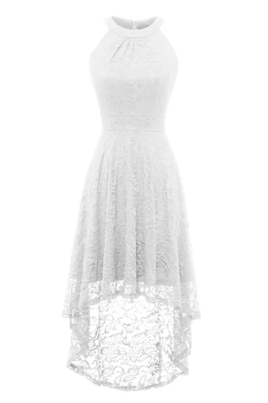 White High Low Lace Dress sold by Zapaka