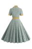 Plaid Green Swing 1950s Dress with Bow sold by Zapaka