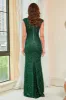 Dark Green Sequins Glitter Prom Dress sold by Zapaka