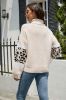 Turtleneck Leopard-Print Puff-Sleeve Sweater sold by Zapaka