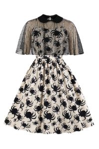 White Spider Halloween Dress with Short Sleeves sold by Zapaka