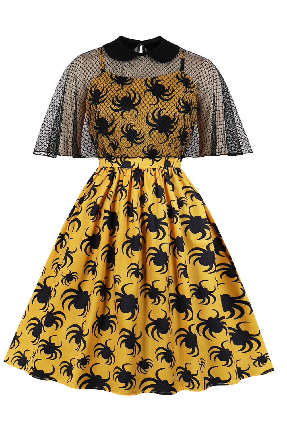 White Spider Halloween Dress with Short Sleeves sold by Zapaka product image thumbnail 3