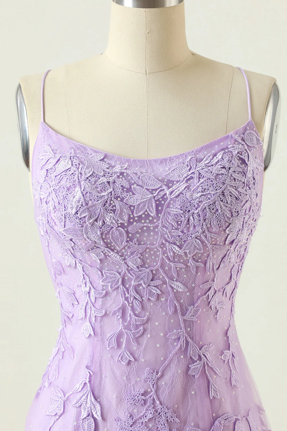 Purple Backless Bodycon Homecoming Dress With Appliques sold by Zapaka product image thumbnail 4