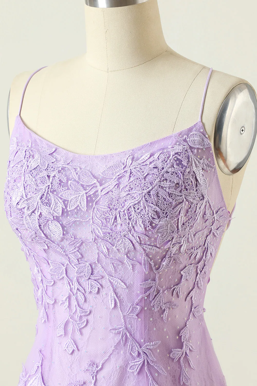 Purple Backless Bodycon Homecoming Dress With Appliques sold by Zapaka product image thumbnail 5