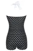 Plus Size Black and White Polka Dots Swimwear Shorts sold by Zapaka