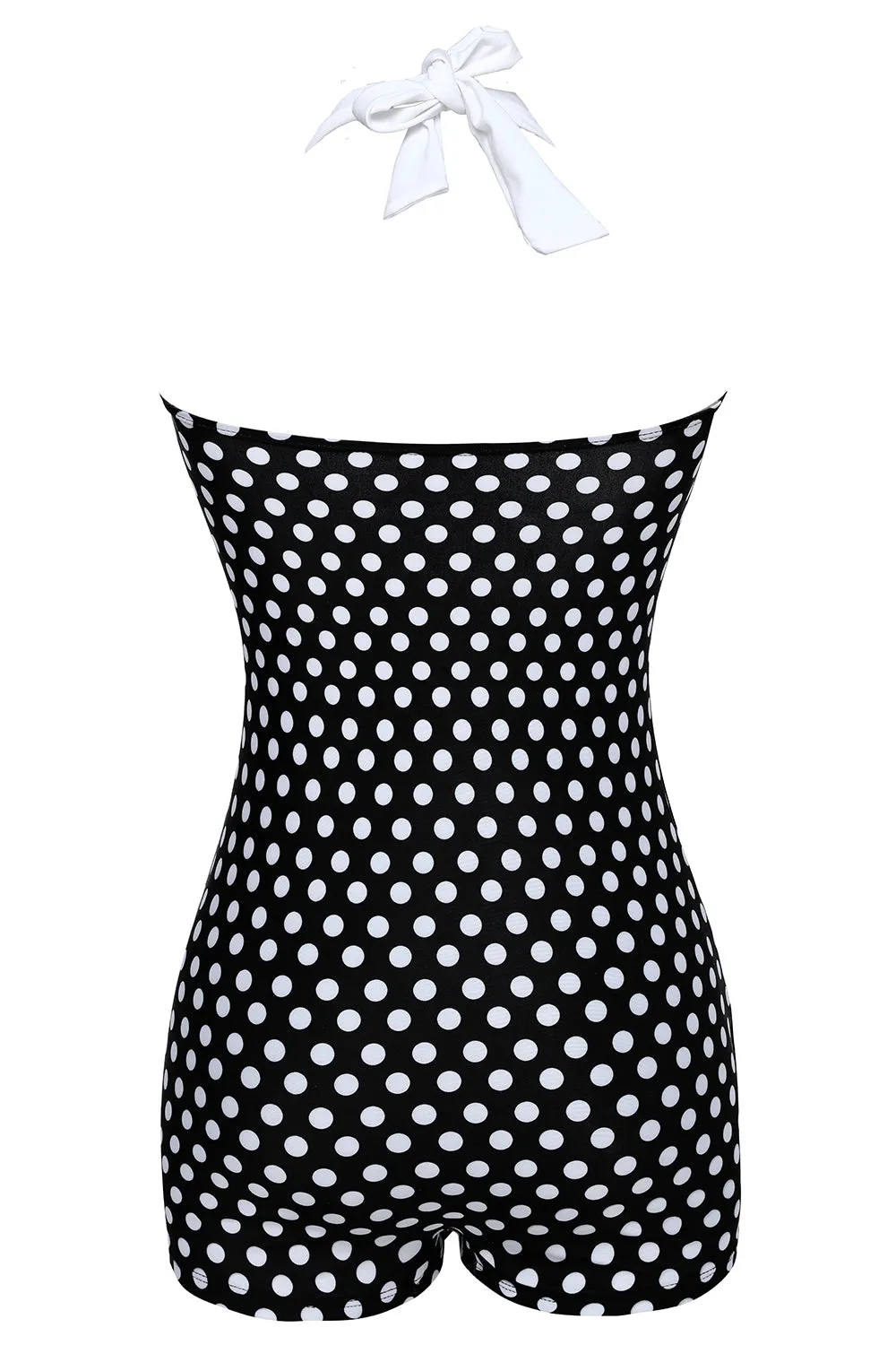 Plus Size Black and White Polka Dots Swimwear Shorts sold by Zapaka product image thumbnail 2