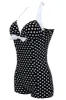 Plus Size Black and White Polka Dots Swimwear Shorts sold by Zapaka