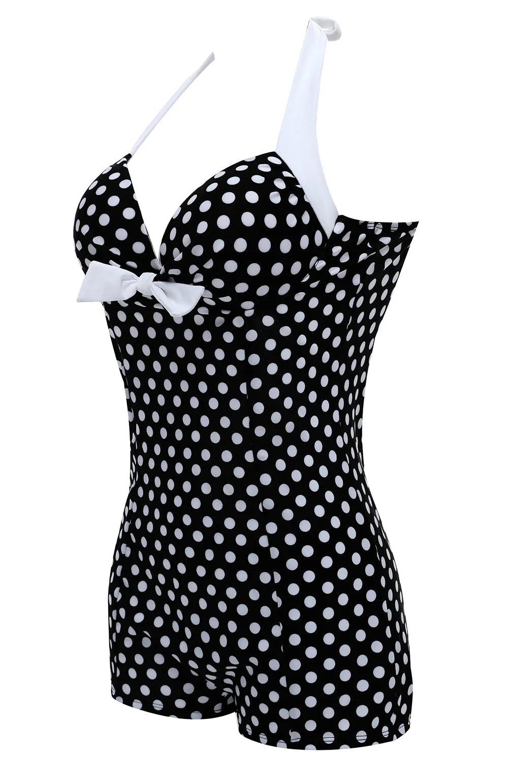 Plus Size Black and White Polka Dots Swimwear Shorts sold by Zapaka product image thumbnail 3