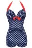 Plus Size Black and White Polka Dots Swimwear Shorts sold by Zapaka