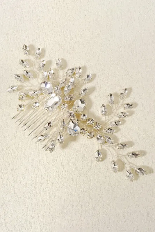 Handmade Crystal Flower Bridal Headpiece sold by Zapaka