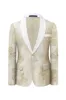 Champagne Floral Printed Shawl Lapel One Button 2 Pieces Men Suits sold by Zapaka