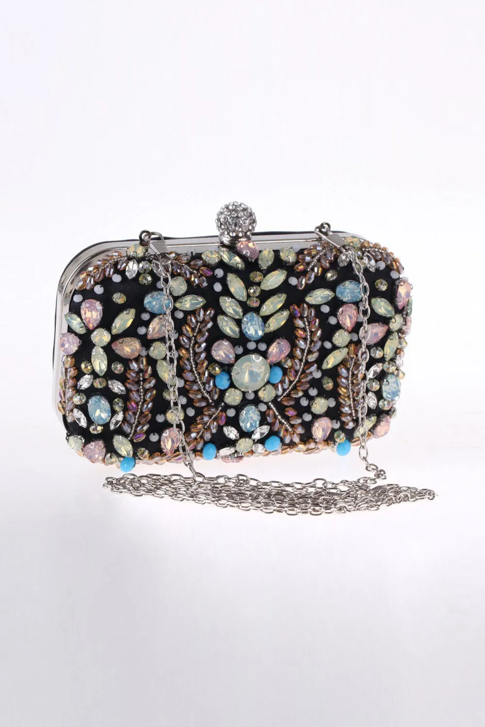 Delicate Black Handbag with Rhinestones sold by Zapaka product image thumbnail 4