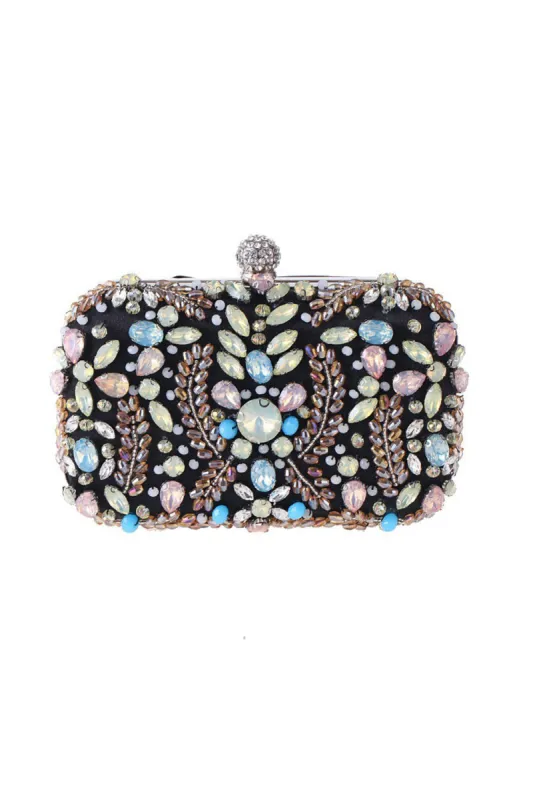 Delicate Black Handbag with Rhinestones sold by Zapaka