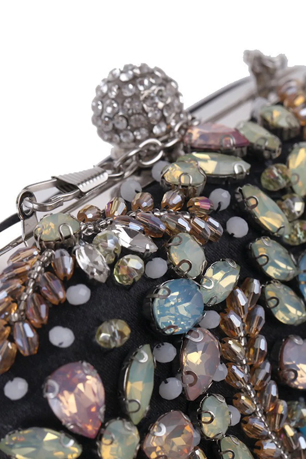 Delicate Black Handbag with Rhinestones sold by Zapaka product image thumbnail 5