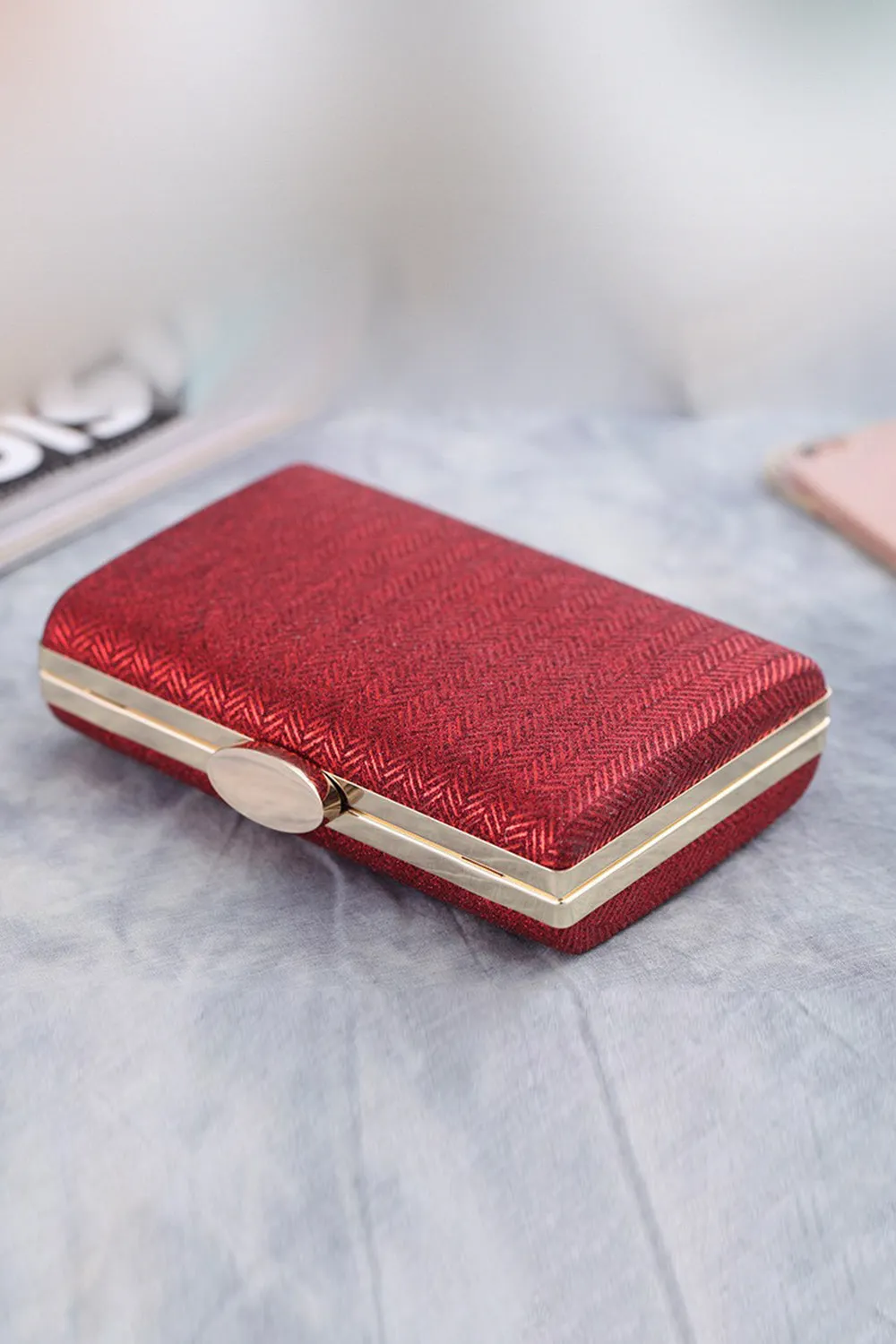 Simple Red Square Clutch Bag sold by Zapaka product image thumbnail 3