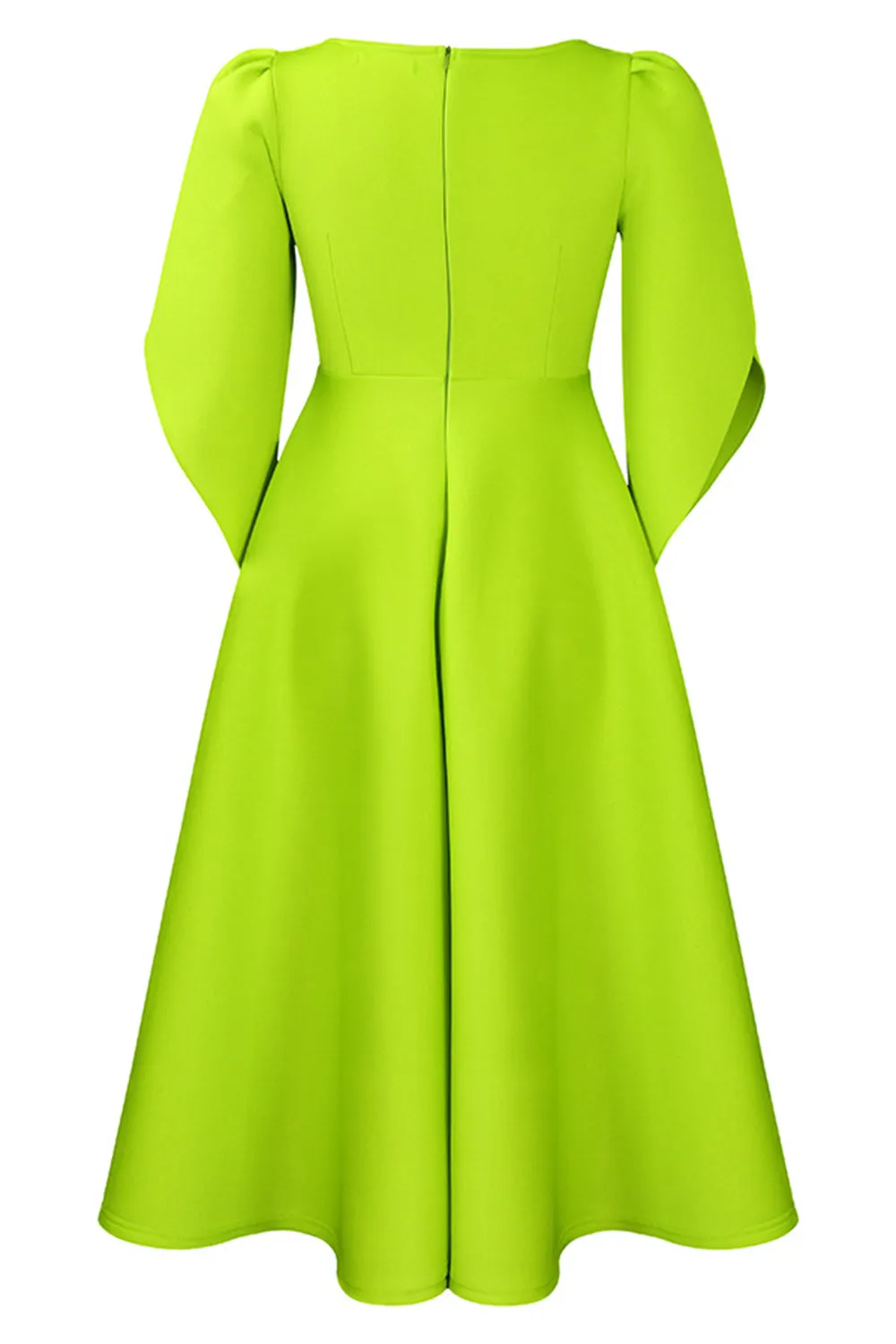 Fashion Elegant Royal Blue A Line Solid Swing Cocktail Dress with Half Sleeves sold by Zapaka product image thumbnail 5