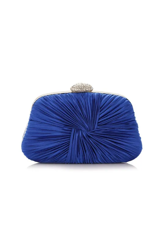 Luxury Royal Blue Pleated Handbag sold by Zapaka