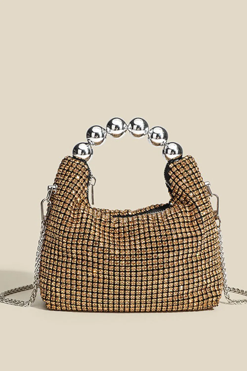 Glitter Black Bucket Bag with Chains sold by Zapaka product image thumbnail 3