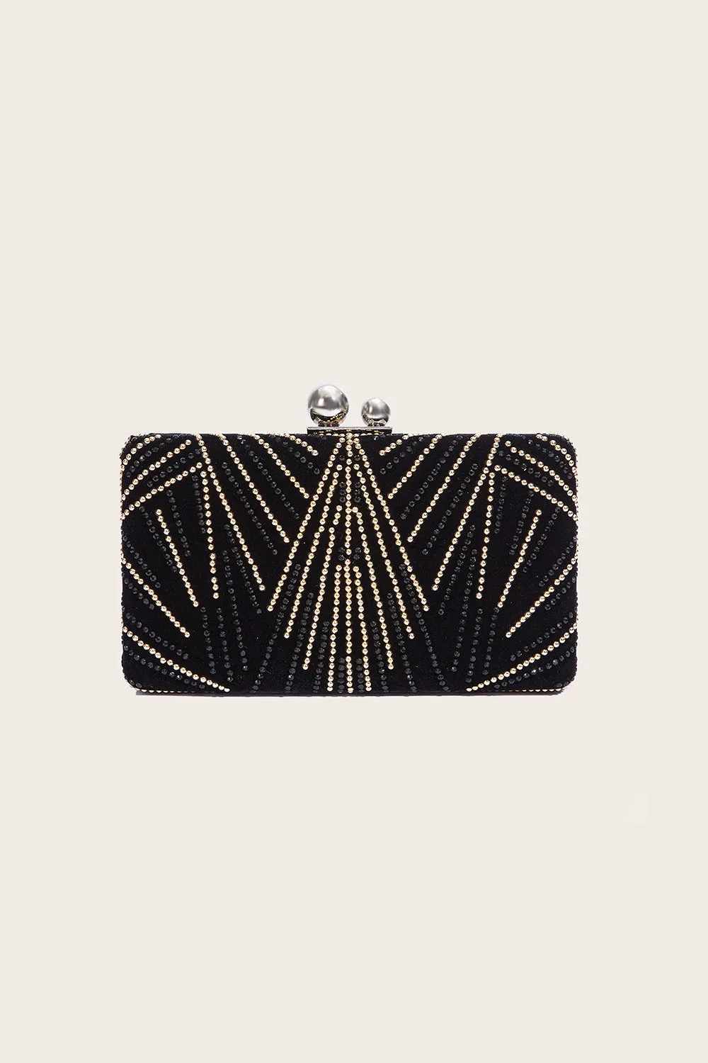 Black Square Beaded Handbag sold by Zapaka