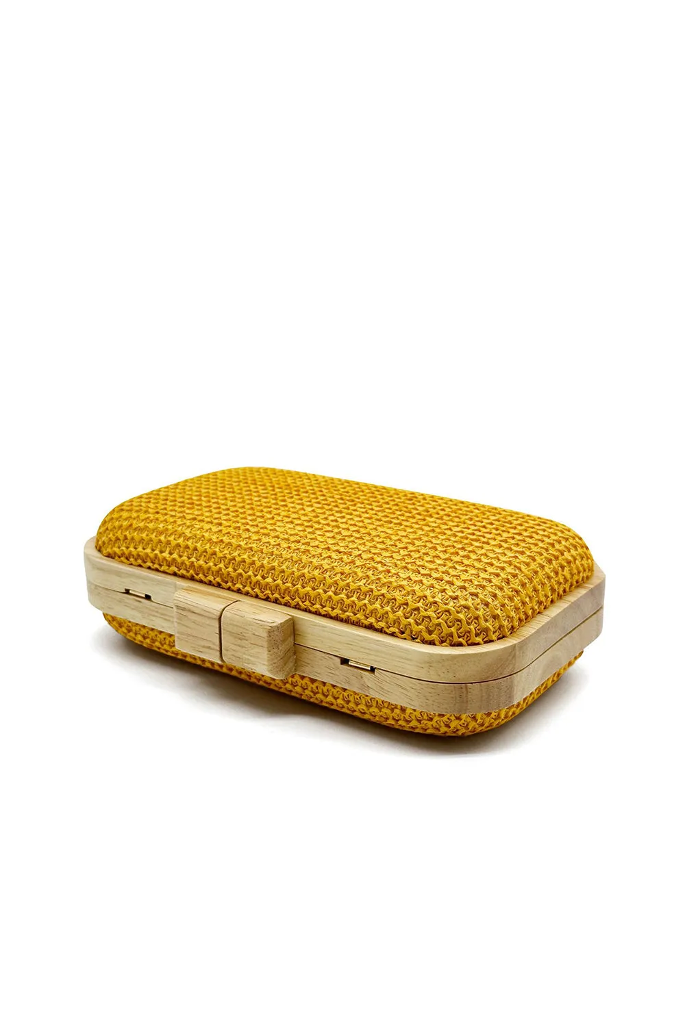 Yellow Handmade Wooden Clutch Bag sold by Zapaka product image thumbnail 5